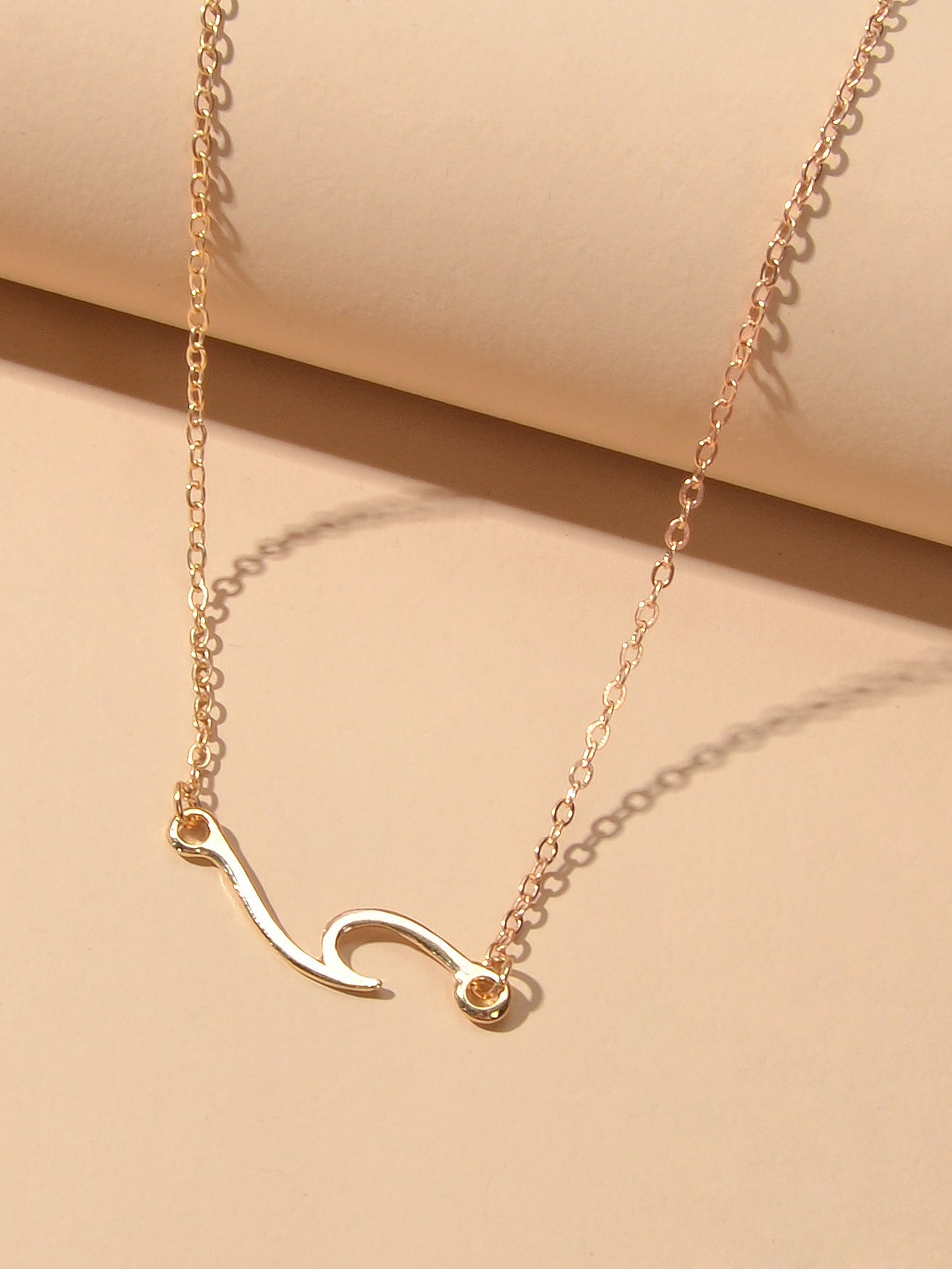 Minimalist Gold Chain Geometric Pendant Necklace Collar Female Trendy Jewellery-2
