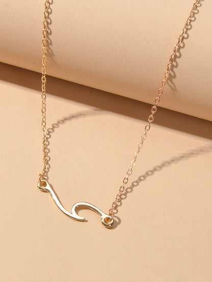 Minimalist Gold Chain Geometric Pendant Necklace Collar Female Trendy Jewellery-2