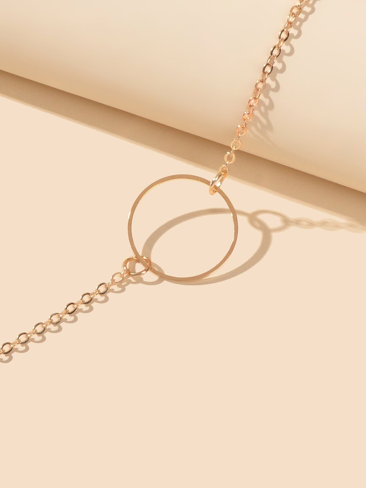 1 pc Foot Beach Jewellery Minimalist Gold Chain Circle Charm Boho Chic Anklet-2