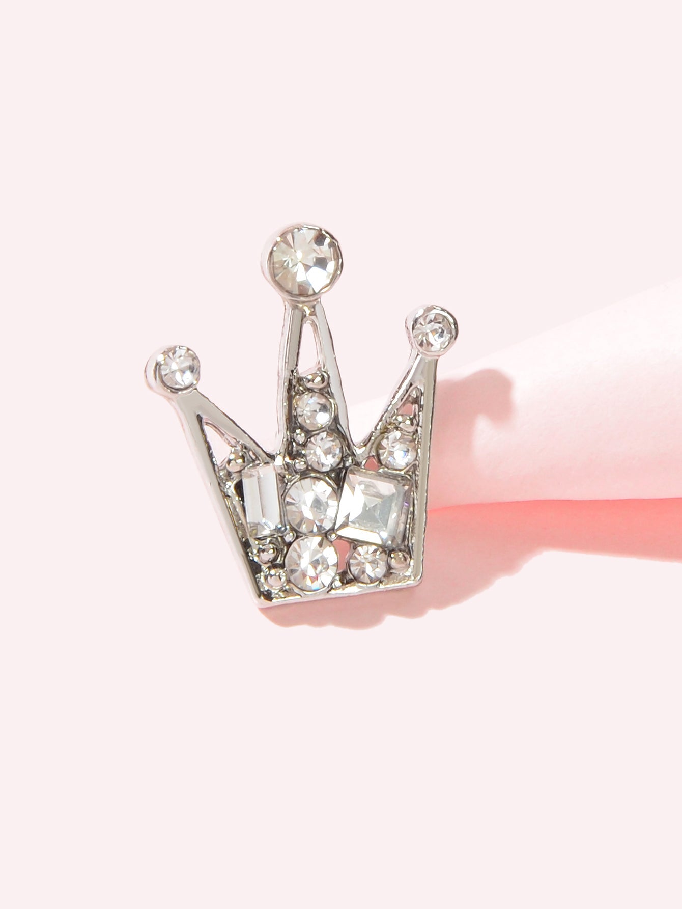 Tiara Crown Brooch Mini Rhinestone Sweater Scarves Collar Corsage Clasp Clips-2
