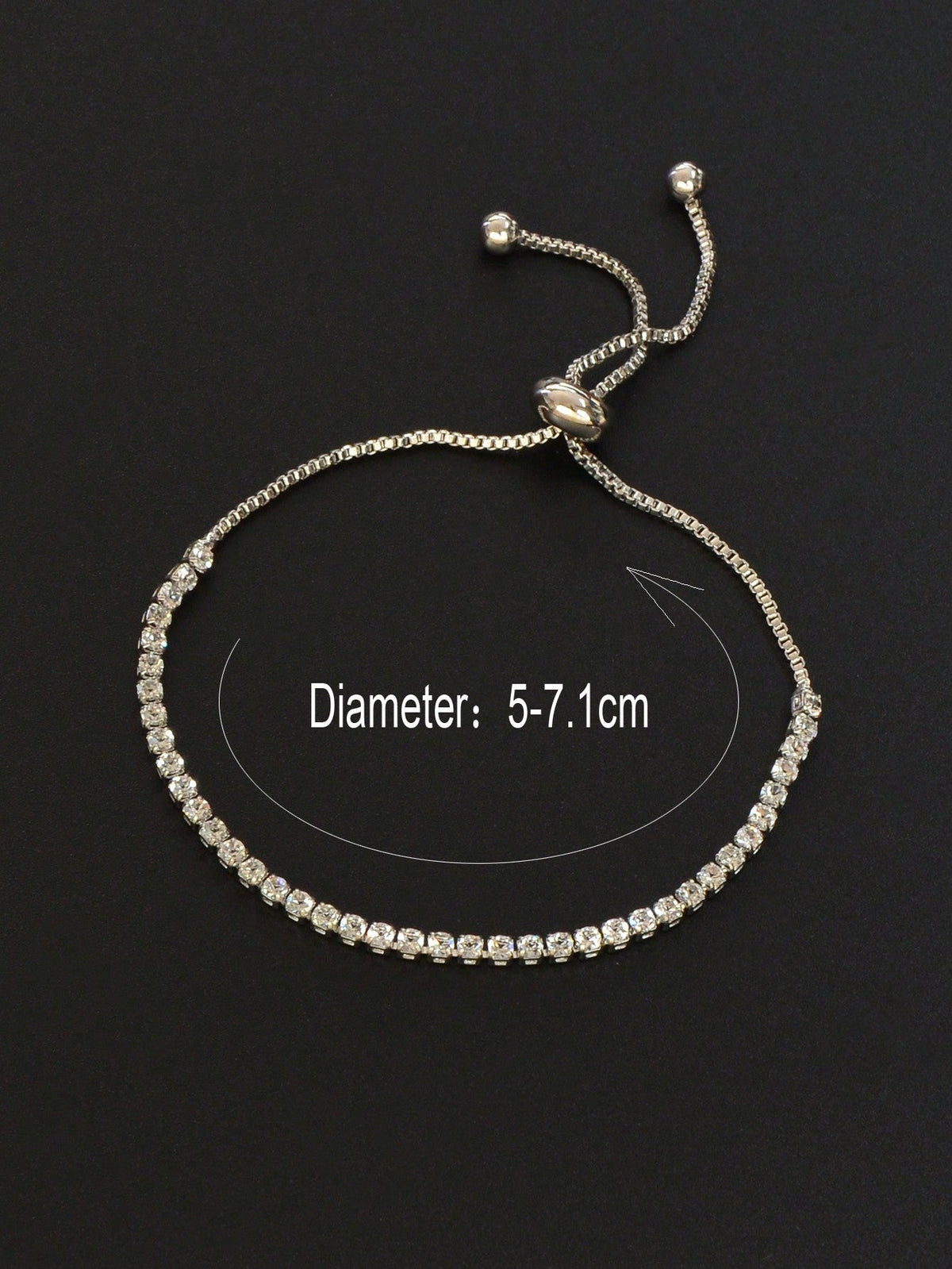 Adjustable Slider Bracelet with Diamonds Sparkle Shine Jewelry-3