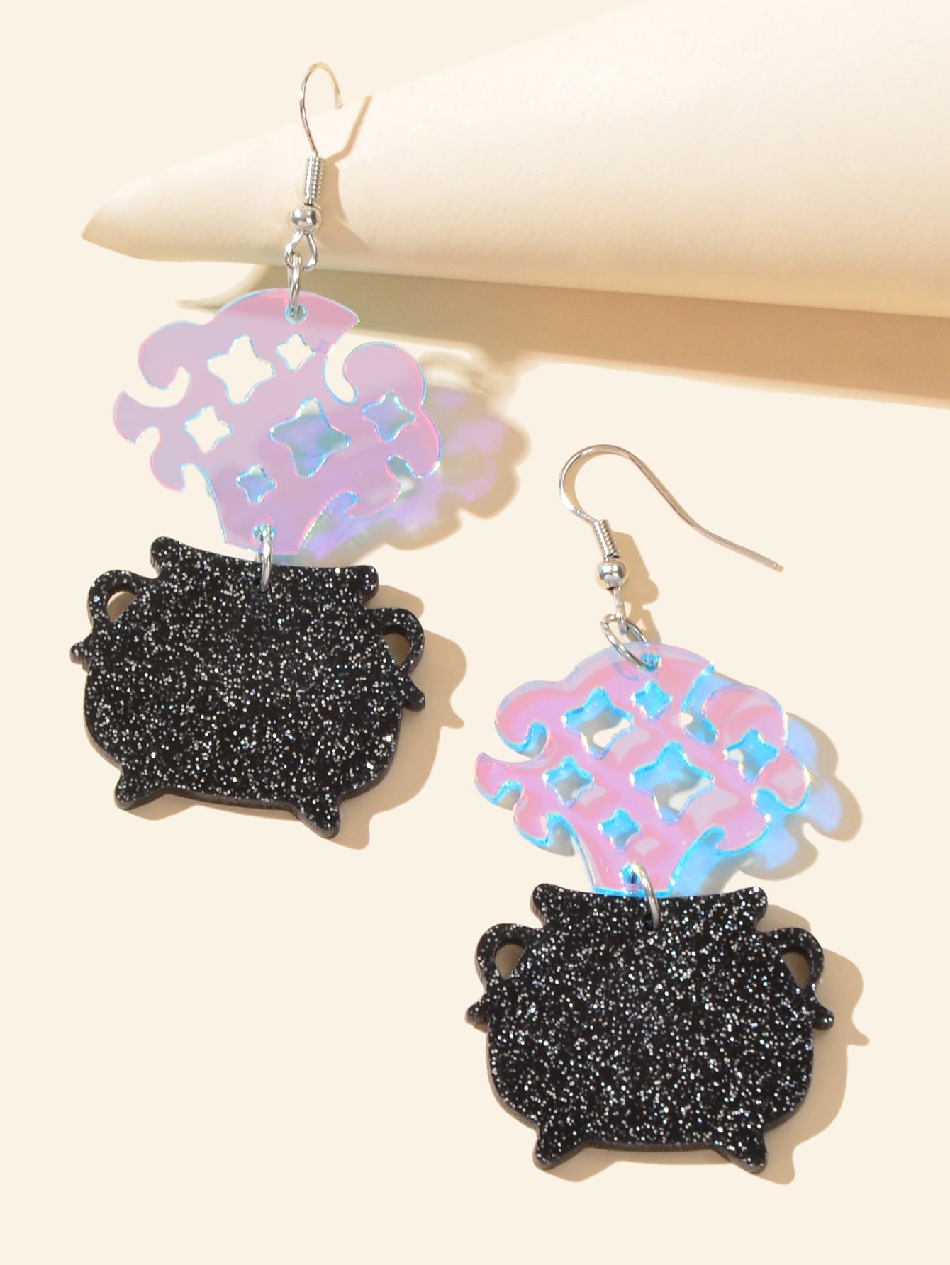 Exaggerated Acrylic Drop Dangle Statement Pot Earrings Funny Costume Jewellery-2