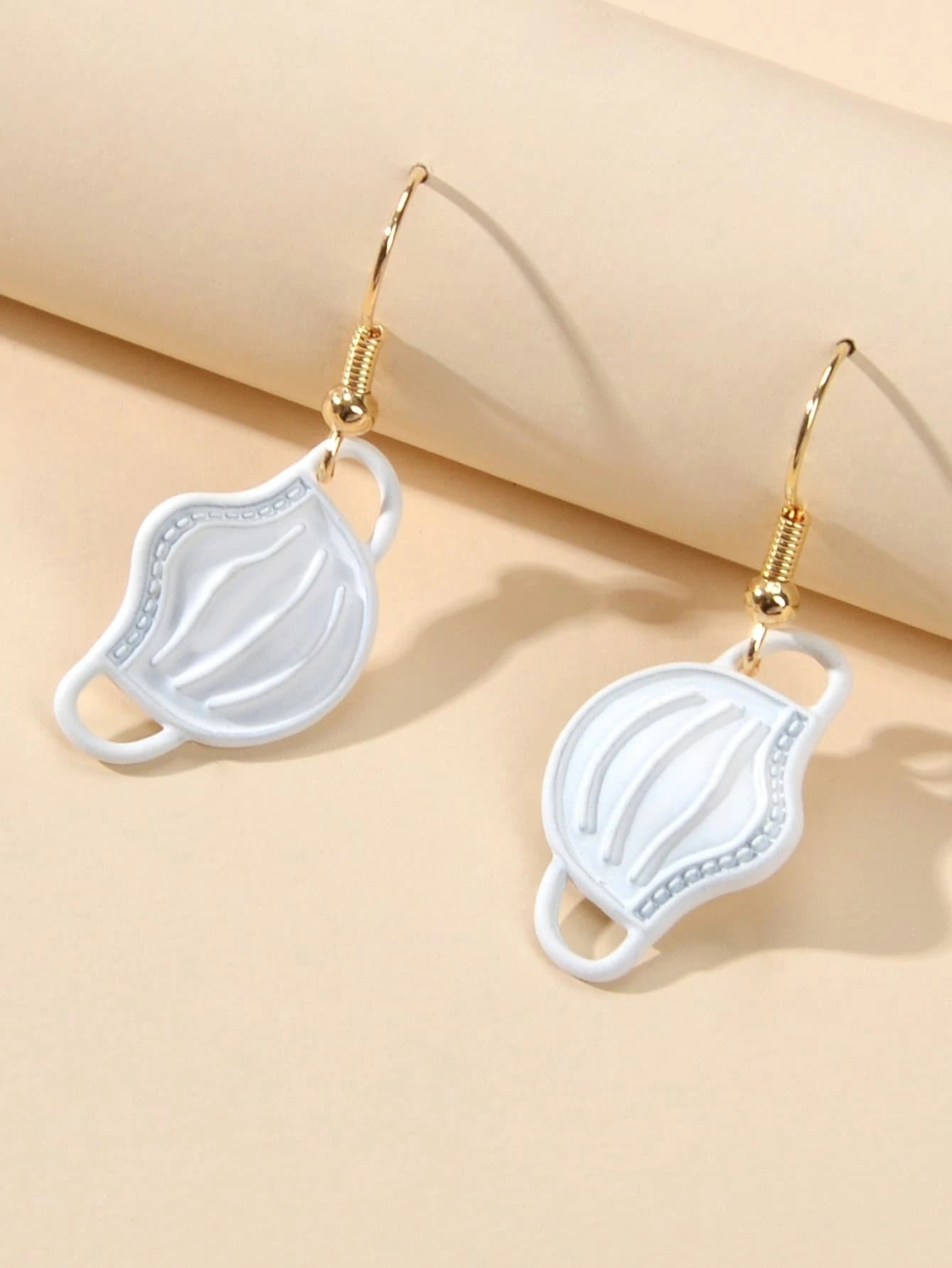 Novelty Face Mask Shape Drop Dangle Earrings Lovely Creative Funny Jewelry Gift-3