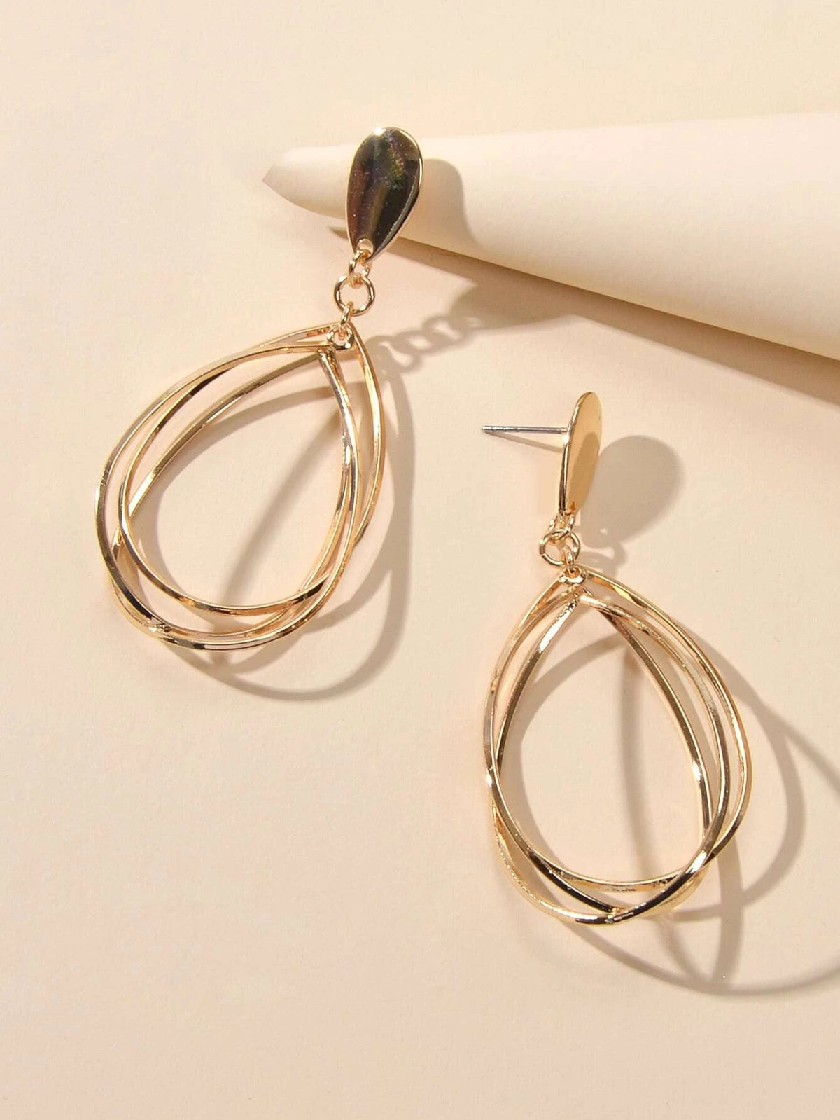 Female Jewellery Gold Silver Geometric Water Drop Statement Charm Earrings Women-2