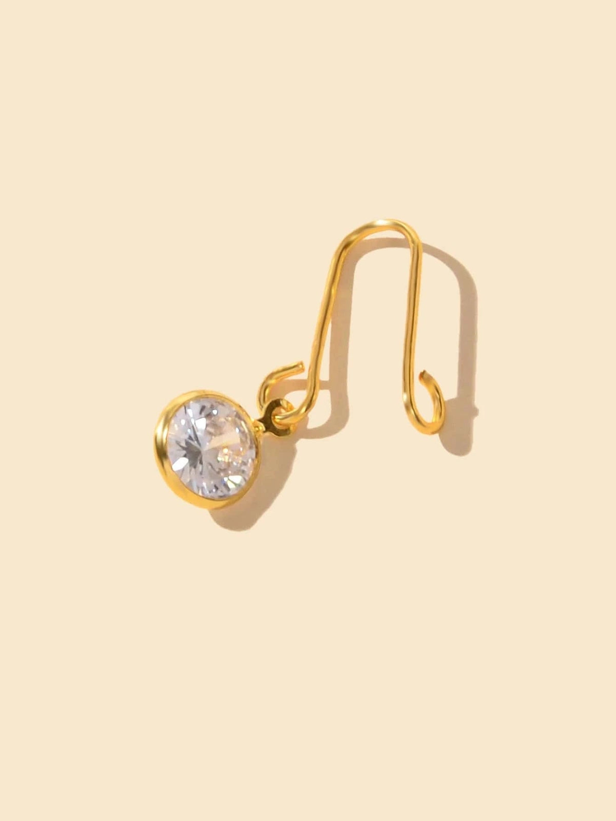 Zircon Gold Nose Ring for Women Cartilage Earring Body Ear Piercing Hoop Ring-2