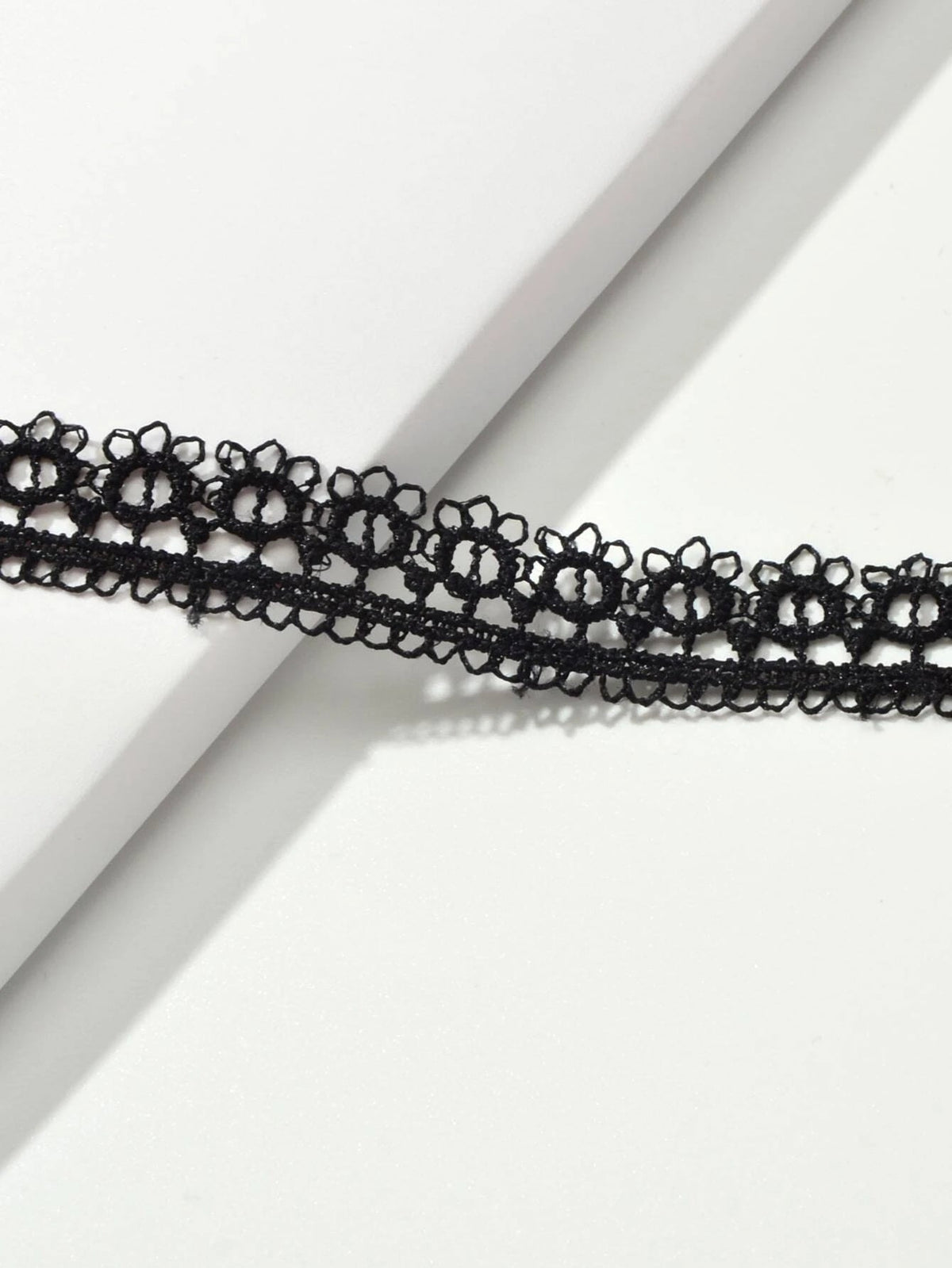 Retro Black Lace Flower Geometric Gothic 90s Tattoo Choker Punk Rock Necklace-2