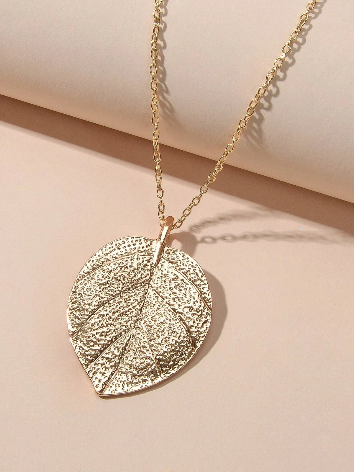 AU Post Boho Gold Chain Leaf Charm Long Necklace Bohemia Accessories Bib Jewelry-3