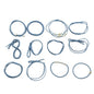 12 pcs Candy Color Bands Elastic Bowknot Hair Ties Soft Holders Hair Accessories-0