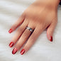 Faux Cubic Zirconia Silver Promise Ring Band Women Engagement Jewellery Gift-0