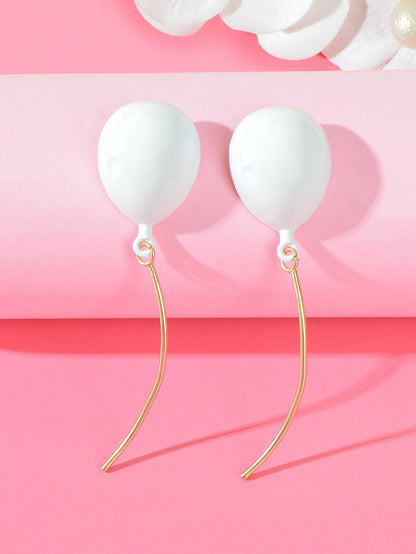 3D Romantic Balloon Pendant Earrings Whimsical Charming Accessory Gift Jewellery-4
