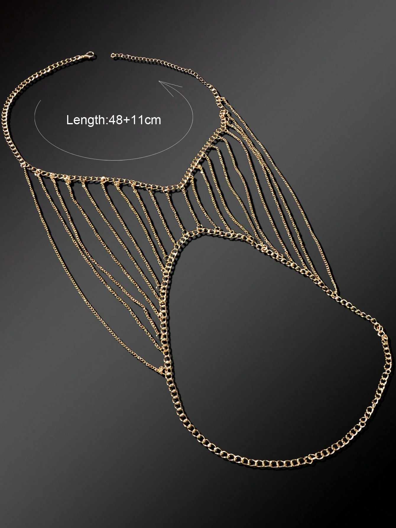 Boho Tassel Chain Necklace Shoulder Body Jewelry Trendy Statement Piece-4