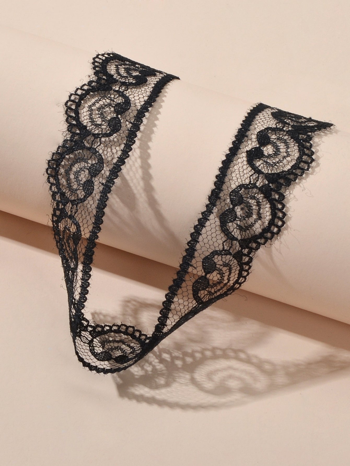 Gothic Jewelry Black Lace Hollow Geometric 90s Tattoos Choker Necklace Collar-3