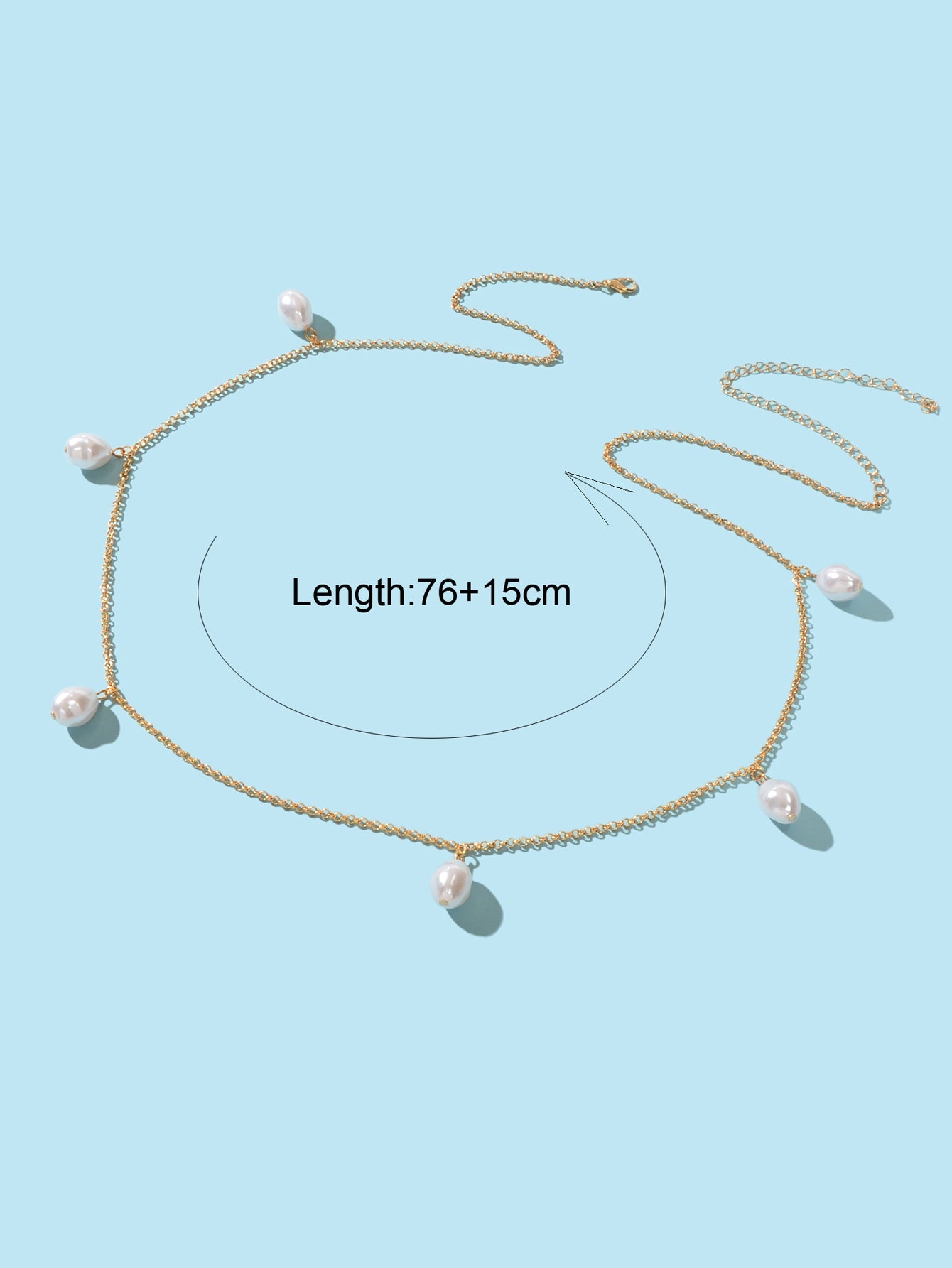 Sexy Baroque Pearl Charm Waist Chain Belly Chains Beach Waist Jewelry Accessory-3