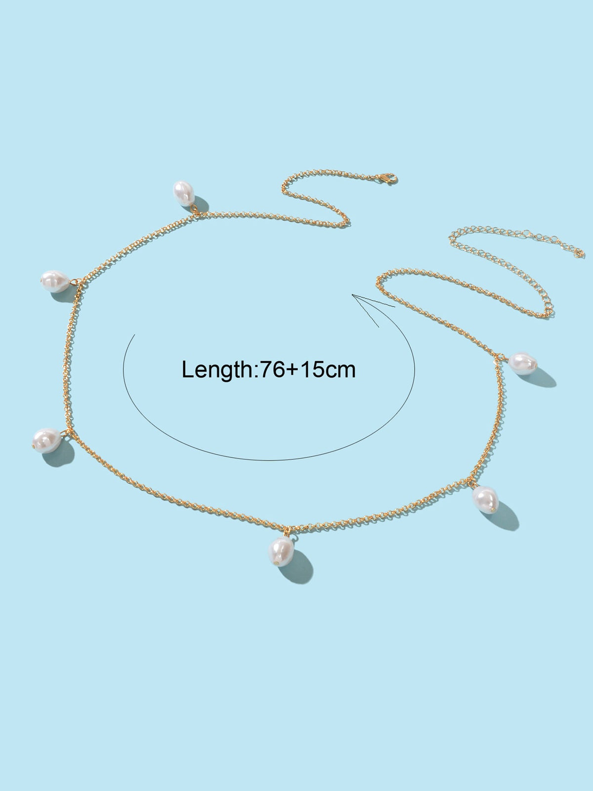 Sexy Baroque Pearl Charm Waist Chain Belly Chains Beach Waist Jewelry Accessory-3