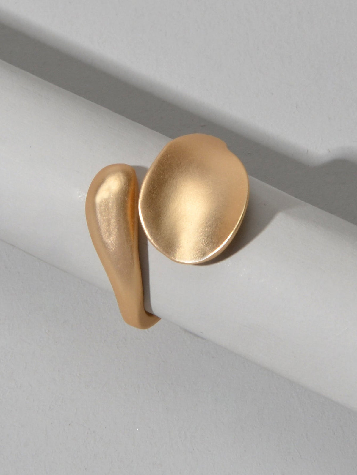 Female Minimalist Jewellery Gold Leaf Design Finger Ring Girl Wedding Party Band-3