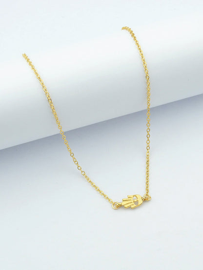 Minimalist Gold Silver Chain Hand Pendant Necklace Funny Gifts for Best Friends-3