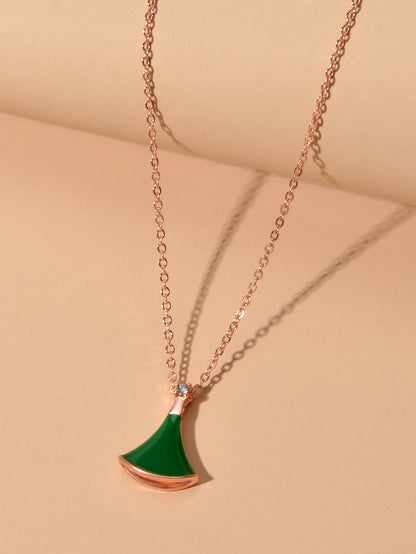 Traditional Ethnic Indian Jewellery Enamel Sector Shape Charm Bohemian Necklace-3