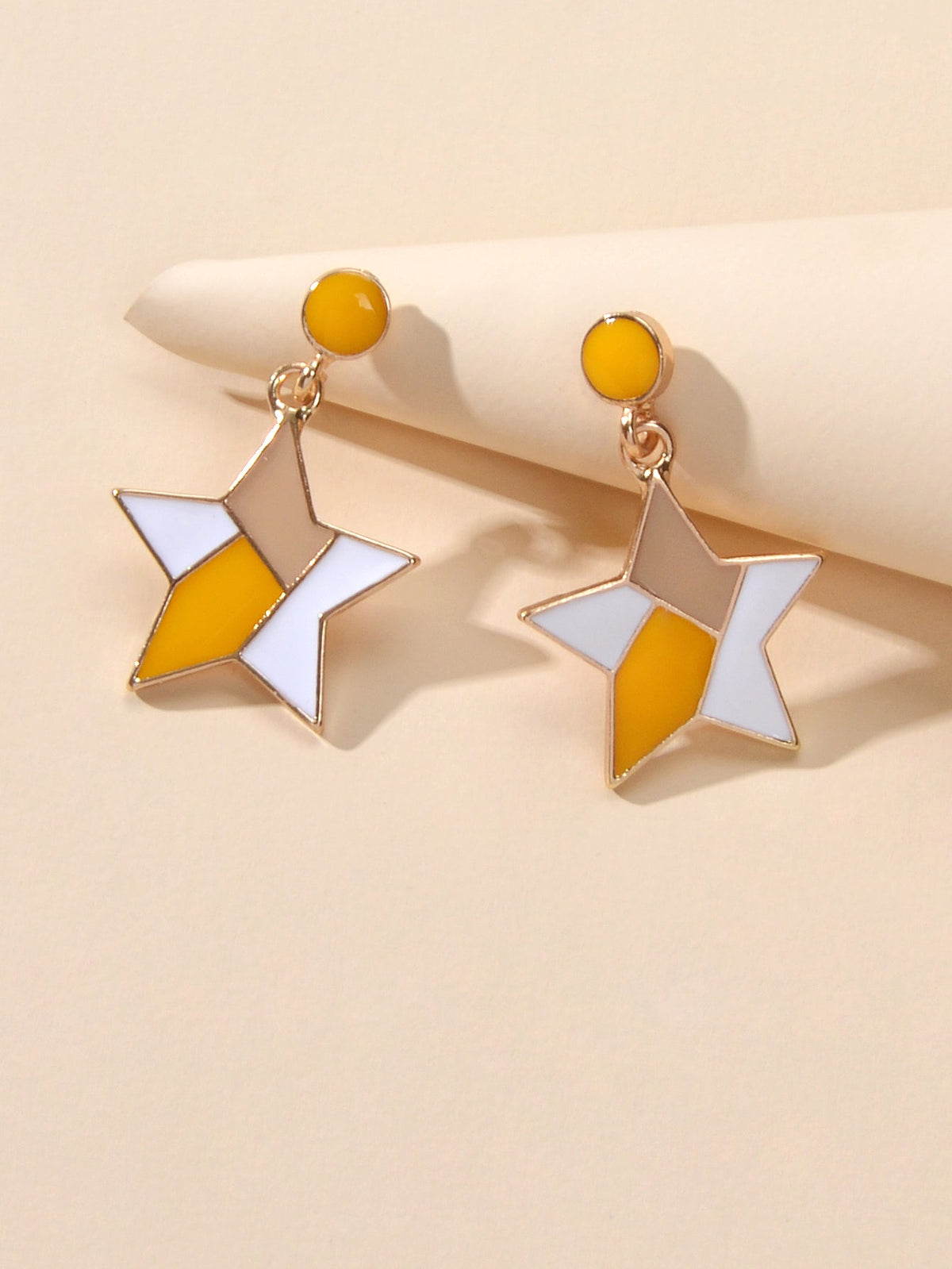 Female Jewellery Multi-colored Enamel Star Dangle Earrings Women Teen Girls Gift-3