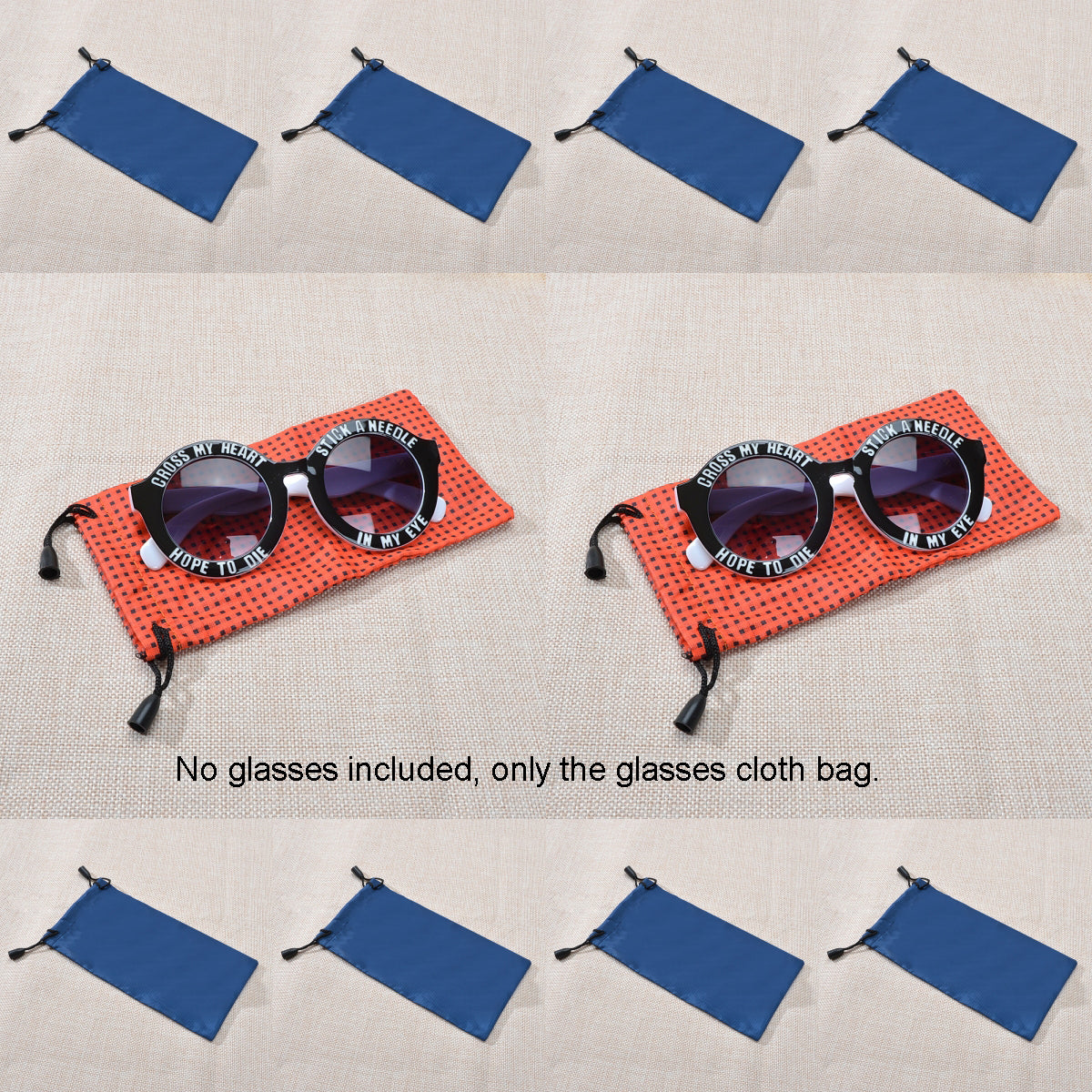 10 pcs Random color Soft Polyester Pouch Bag Glasses Sunglasses Case set Storage Bag for Eyeglasses-4