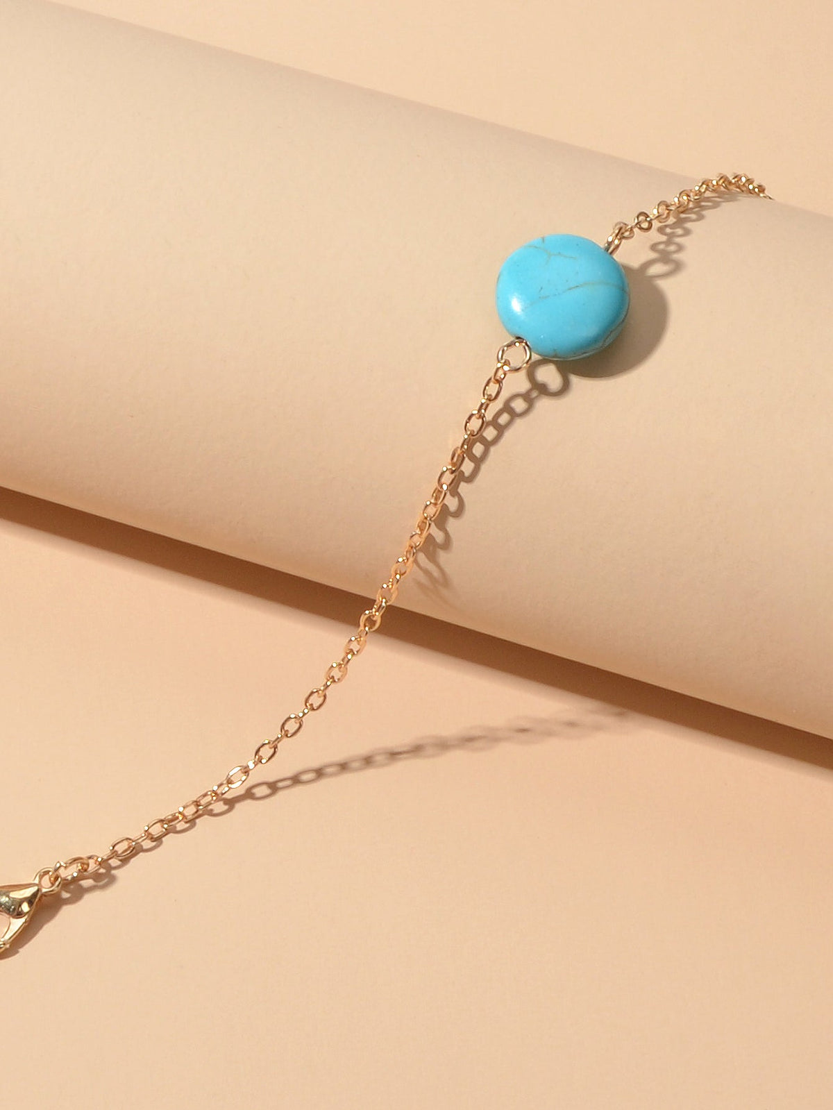 Indian Ethnic Jewelry Gold Silver Chain Turquoise Bracelet Bohemian Accessories-3