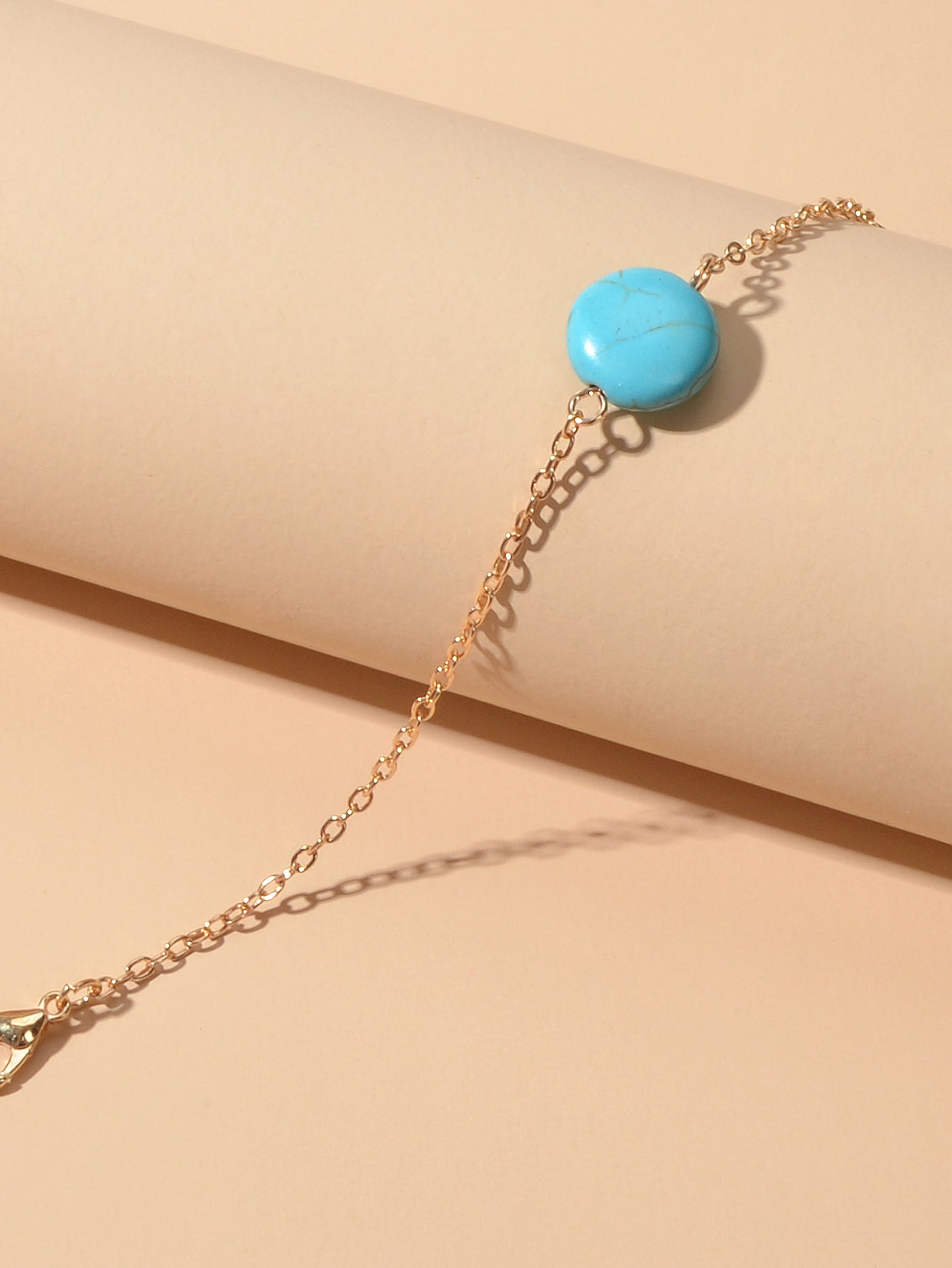 Indian Ethnic Jewelry Gold Silver Chain Turquoise Bracelet Bohemian Accessories-3