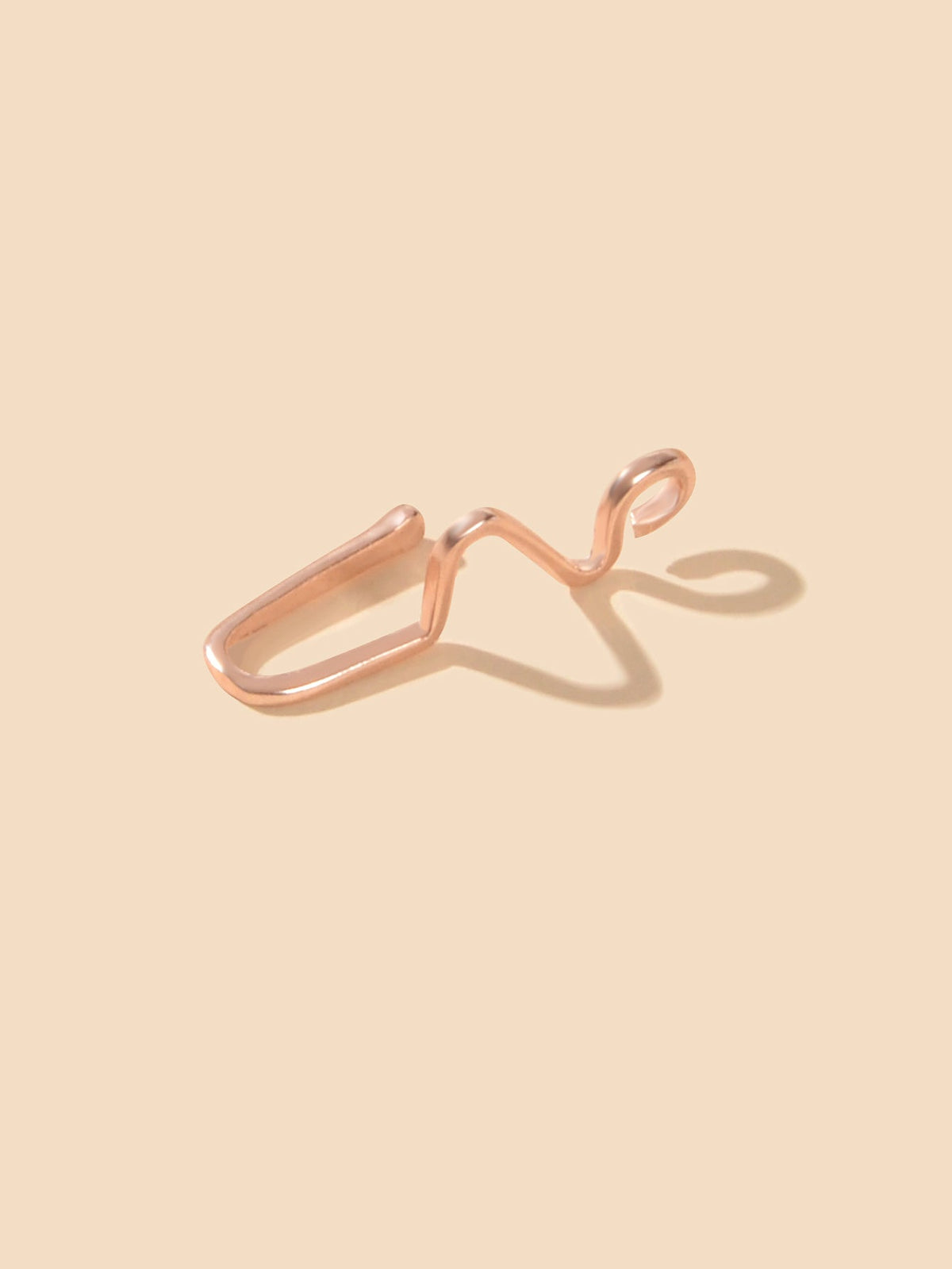 1pc Faux Lip Ear Nose Gold Silver Geometric Non Piercing Clip On Nose Hoop Rings-3