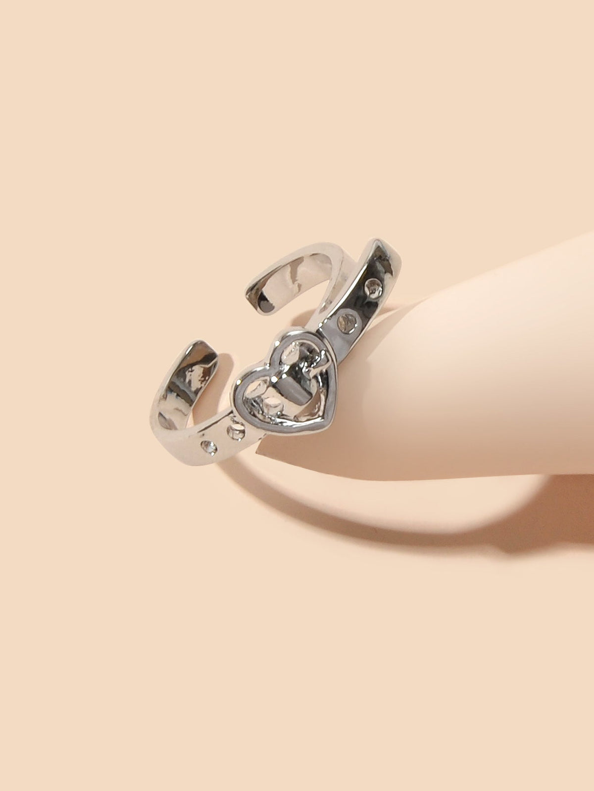 1pc Boho Chic Silver Heart Toe Ring Minimalist Summer Beach Finger Foot Jewelry-3