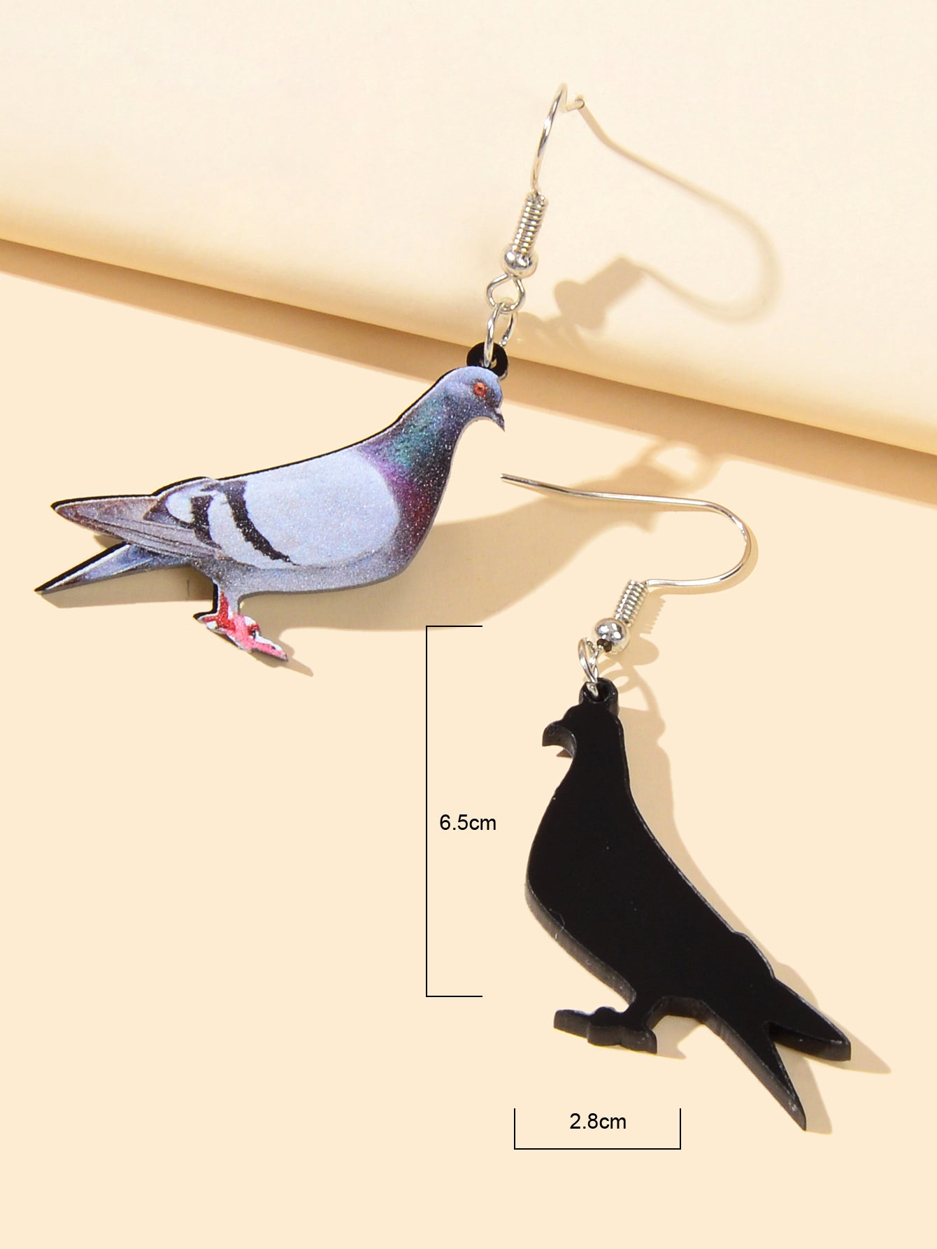 Funny Cute Bird Pigeon Chunky Dangle Earrings Female Jewellery Party Decoration-3