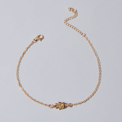 Gold Silver Chain Hand Charm Anklet Bracelet Party Summer Beach Foot Jewellery-3
