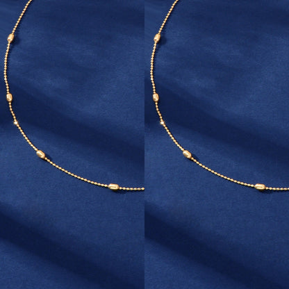 2 pcs Clearance Items AU Local Warehouse Golden Beads Chain Necklaces set Fashion Jewelry-4