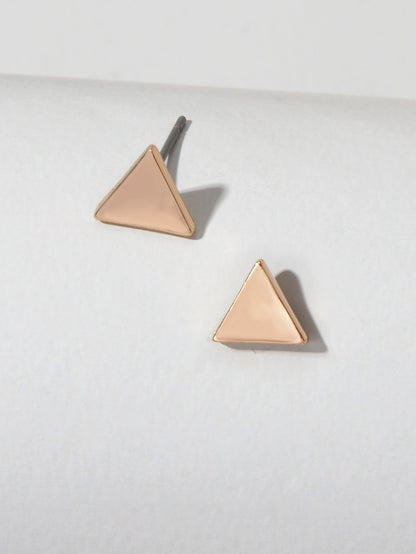 Minimalist Geometric Small Stud Tiny Triangle Mini Cartilage Tragus Earrings-3