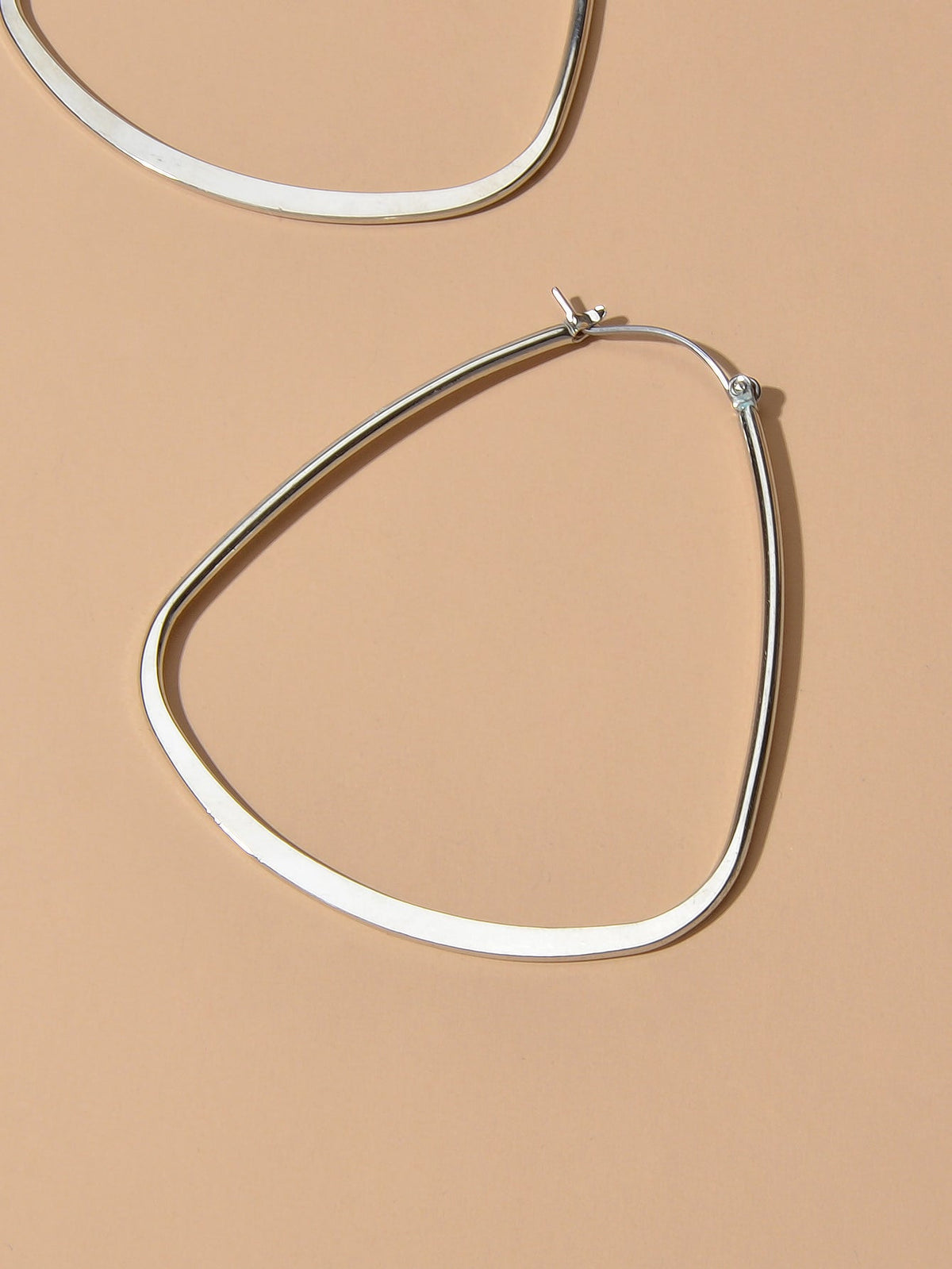 Punk Jewelry Gold Geometric Statment Hoop Earrings Minimalist Style Accessories-3
