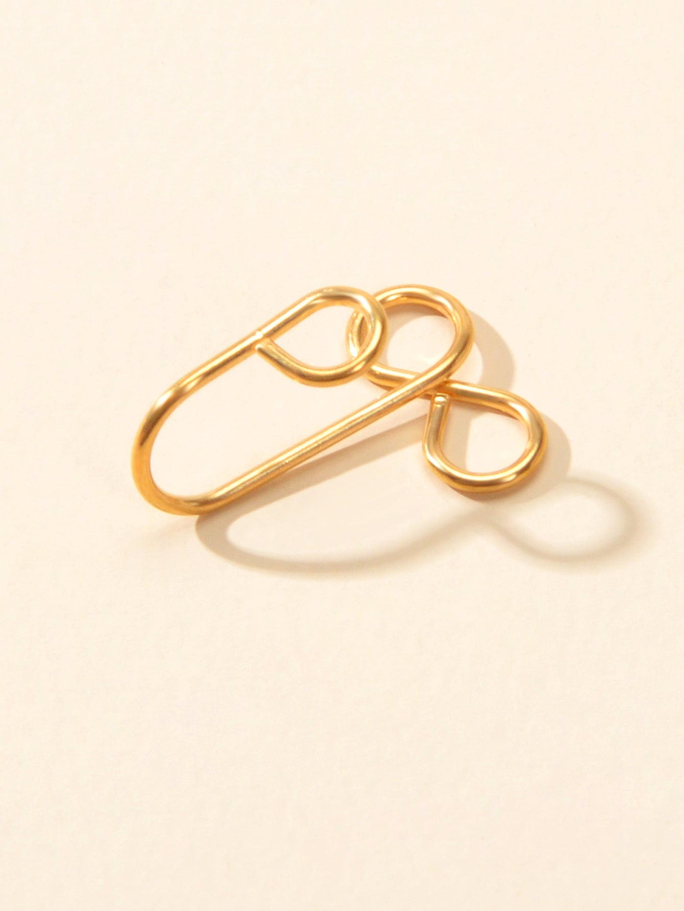 1 pc Faux Lip Ear Nose Gold Infinity Teens Non Piercing Clip On Nose Hoop Rings-3