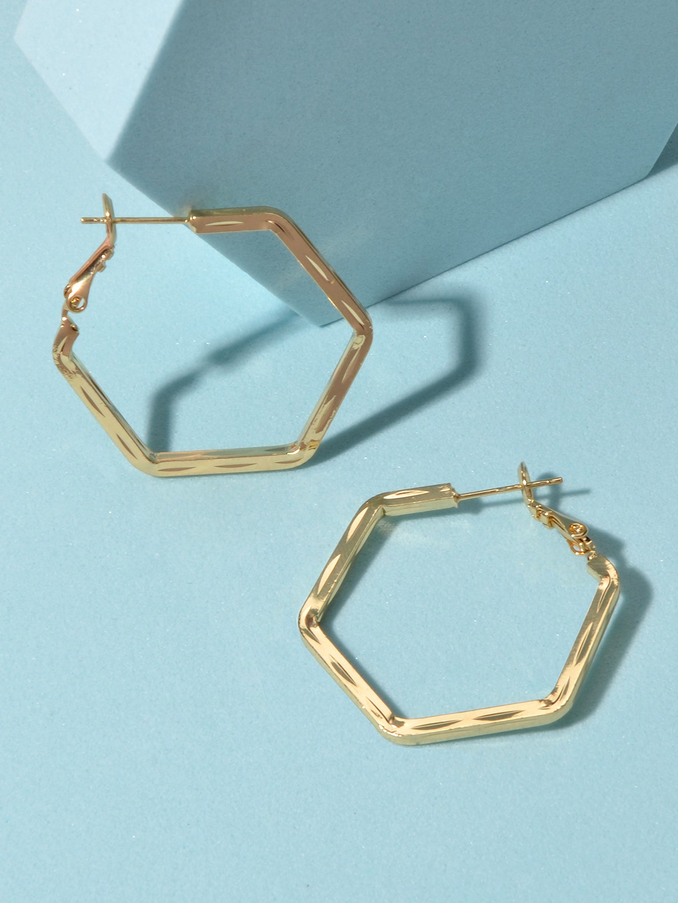 Minimalist Gold Silver Geometric Hoop Earrings Statement Ladies Accessories Gift-3