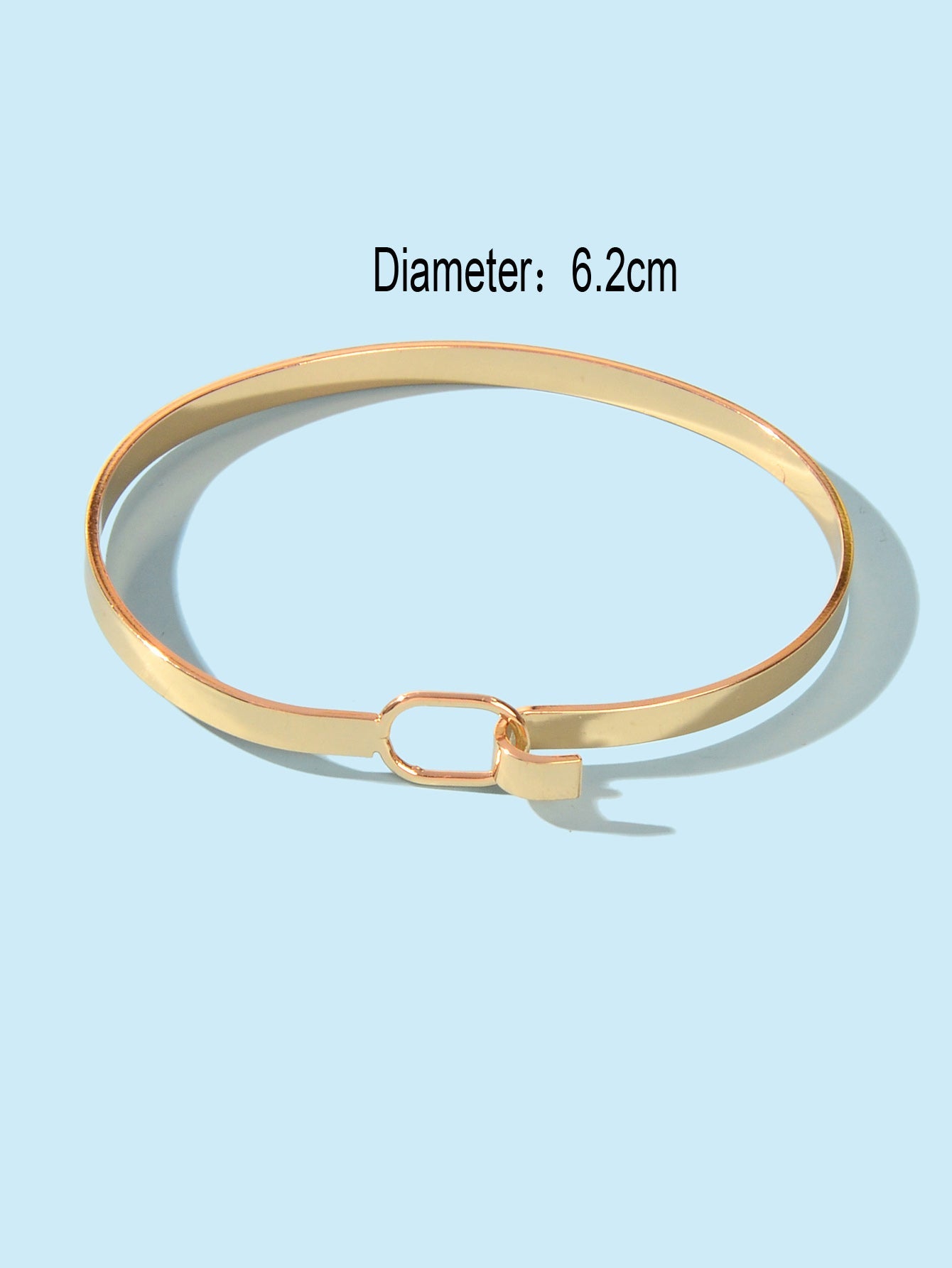 HipHop Jewelry Gold Metal Minimalist Geometric Bracelet Golden Bangle Collection-3