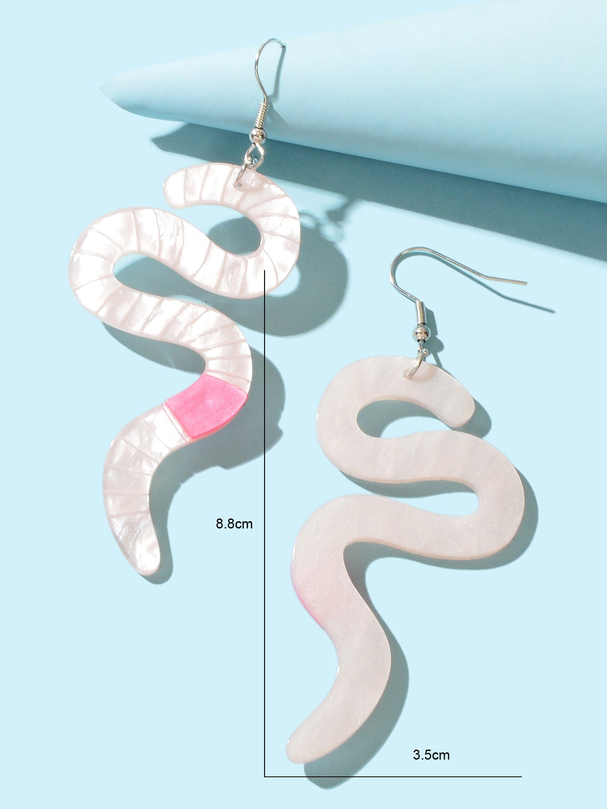 Hover to zoom Have one to sell? Sell it yourself Statement Resin Earthworm Lightweight Dangling Earrings Personality Accessories-3