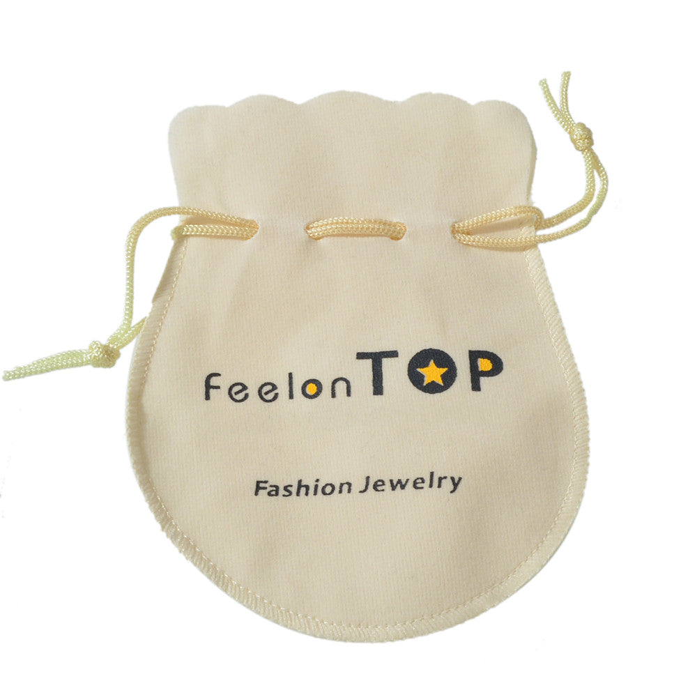 Feelontop Velvet Jewellery Pouch Drawstring Gift Bag Party Packing Candy Pouch-3