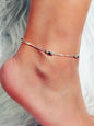 Boho Chic Beach Double layer Chain Beads Star Sandal Beaded Anklet Bracelet Gift-0