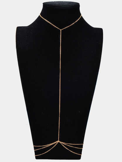 Sexy Gold Silver Layered Tassel Chain Body Jewelry Bikini Beach Party Accessory-3