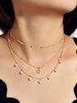 AU Local Fashion Pearl Charm Gold Multi-layer Chain Necklace New Style Jewellery-5