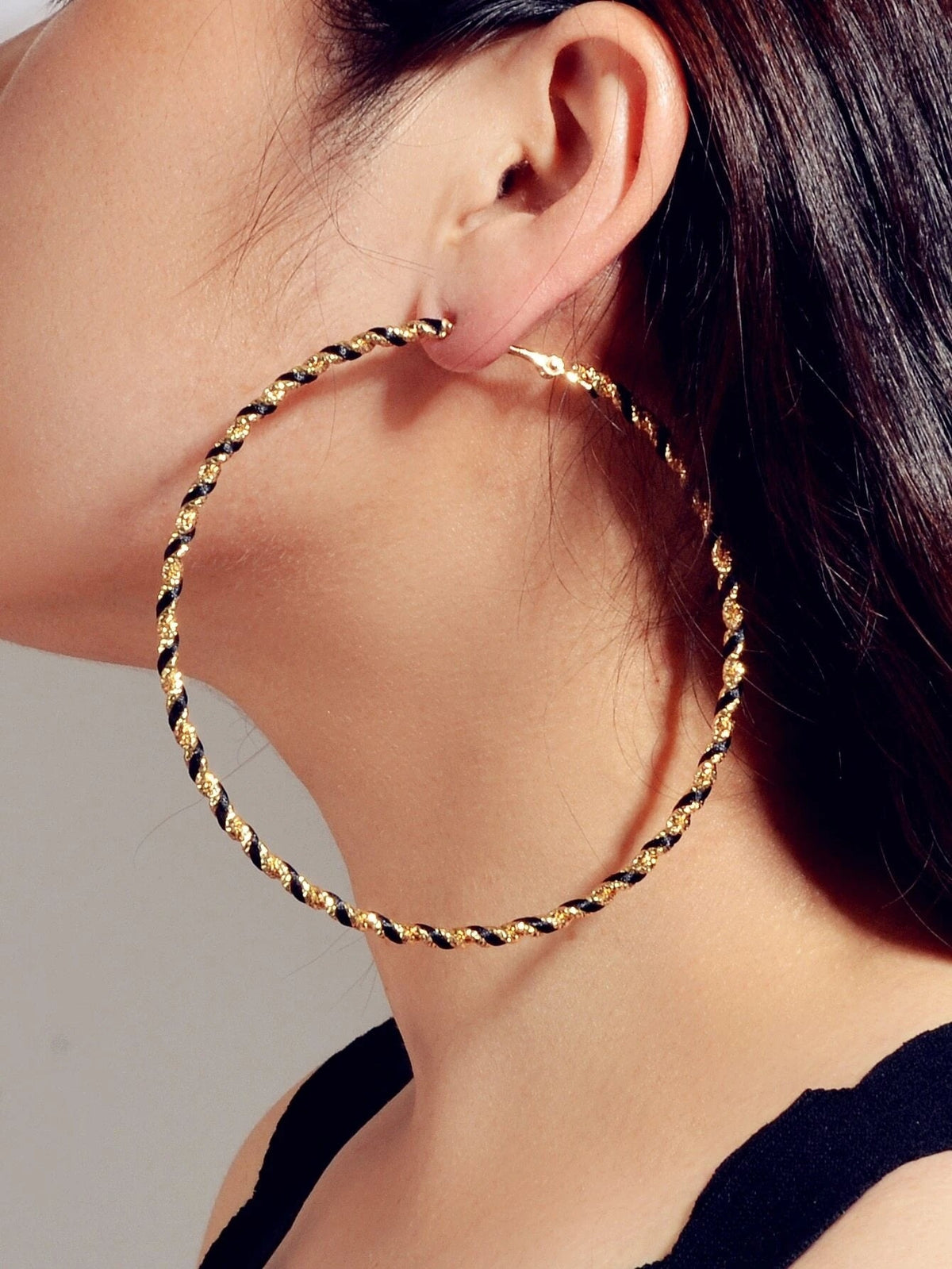 Bohemian Jewellery Handmade Twisted Big Chunky Hoop Earrings Ethnic Accessories-0