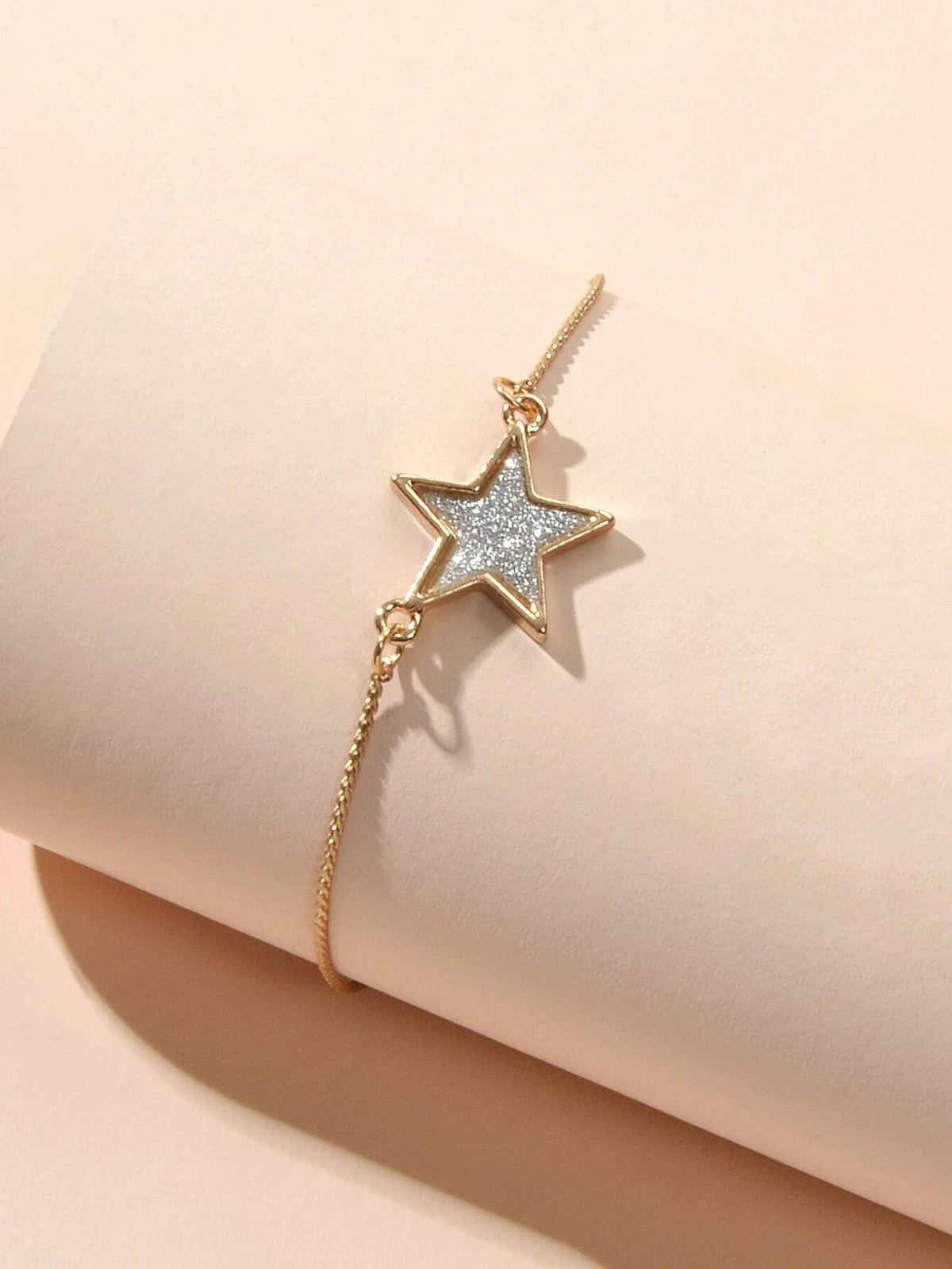 Gold Colour Chain Star Charm Adjustable Bracelet Girls Teens Accessories Jewelry-3