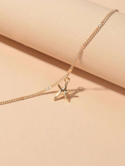 1 pc Silver Gold Starfish Charm Anklet Boho Beach Bracelet Foot Chain Jewellery-3