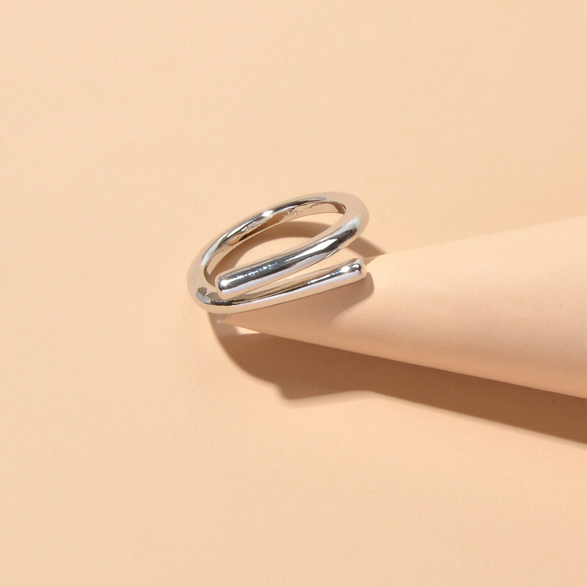 Minimalist Designer Teens Stylish Good Quality Punk Silver Colour Finger Ring-2
