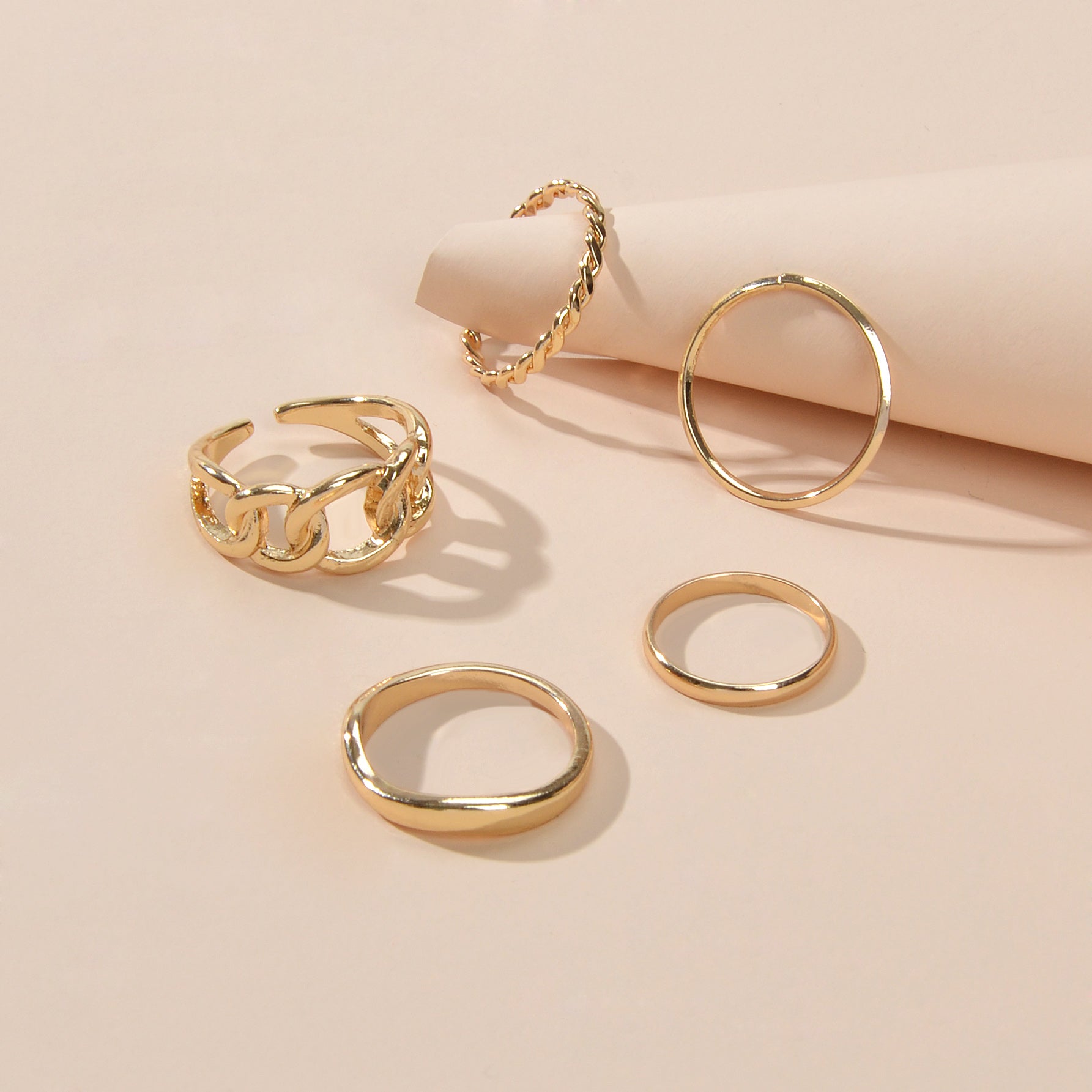 Multiple 5 pcs Minimalist Gold Silver Punk Stackable Midi Knuckle Rings set Gift-3