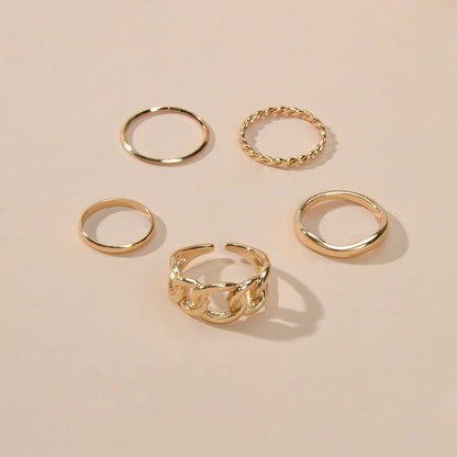 Multiple 5 pcs Minimalist Gold Silver Punk Stackable Midi Knuckle Rings set Gift-4