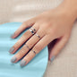4 pcs Party Gold Silver Metal Geometric Multiple Stackable Midi Punk Finger Rings Set-1