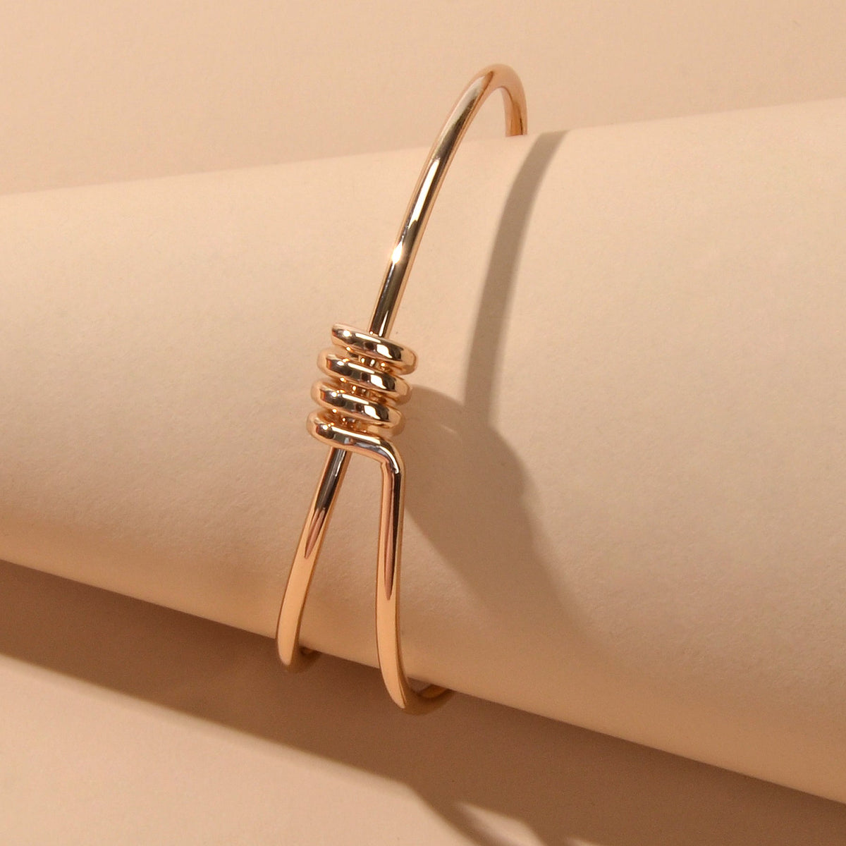 Minimalist Geometric Design Simple Delicate Thin Wrist Open Cuff Bangle Bracelet-1