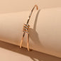 Minimalist Geometric Design Simple Delicate Thin Wrist Open Cuff Bangle Bracelet-1