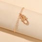 Gold Silver Chain Geometric Lock Charm Bracelet Women Unique Designer Jewellery-0